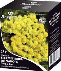 Бессмертника песчаного цветки, ф/пак. 1 г №20 чайный напиток серии Дары природы