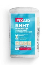 Бинт эластичный компрессионный, Fixaid (Фиксэйд) р. 1мх8см №1 средней растяжимости