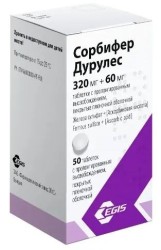 Сорбифер дурулес табл. с пролонг. высвоб. п/о пленочной 320 мг+60 мг 50 шт.